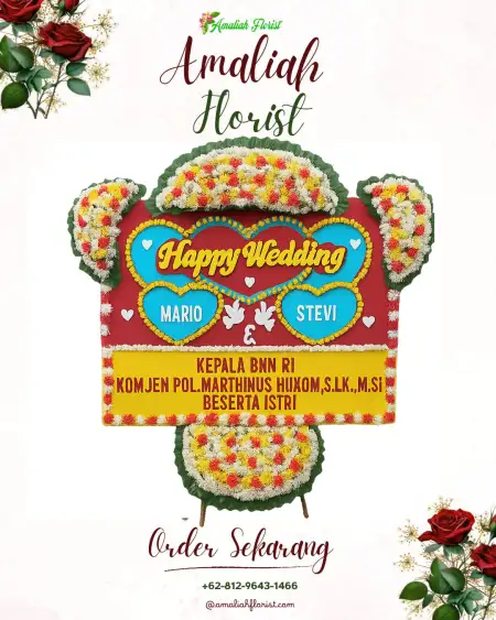 Papan Bunga Pernikahan Kota Alam